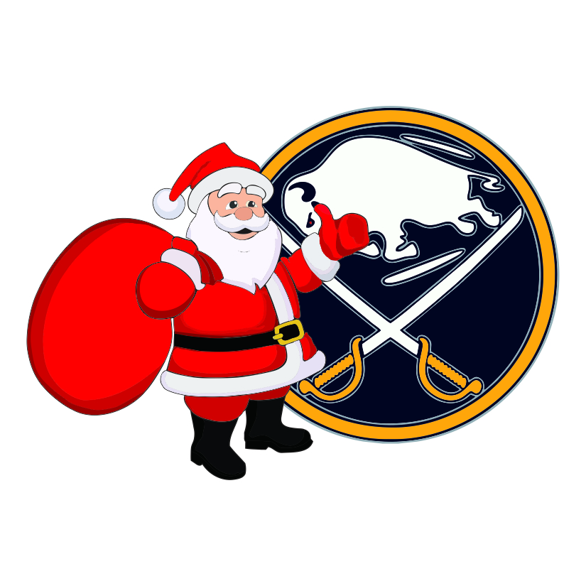 Buffalo Sabres Santa Claus Logo iron on paper